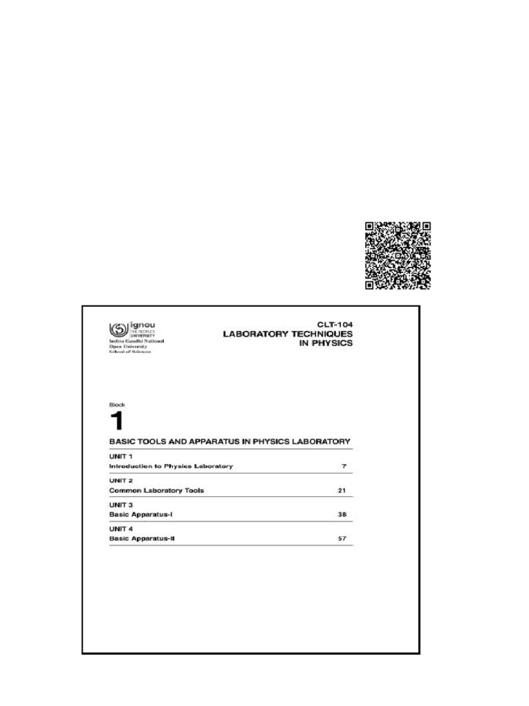 Certificate Programme in Laboratory Techniques CPLT English Ignou | PDF ...