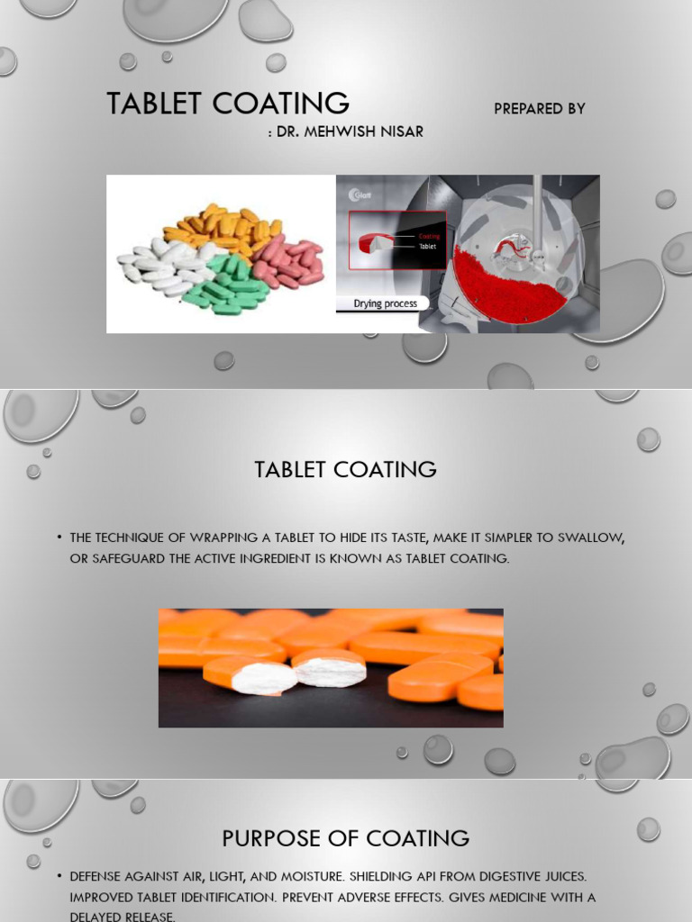 Tablet Coating and Tablet Defects | PDF | Tablet (Pharmacy ...