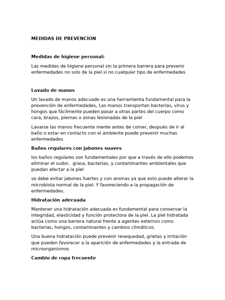 Medidas de Prevencion | PDF | Lavado de manos | Higiene