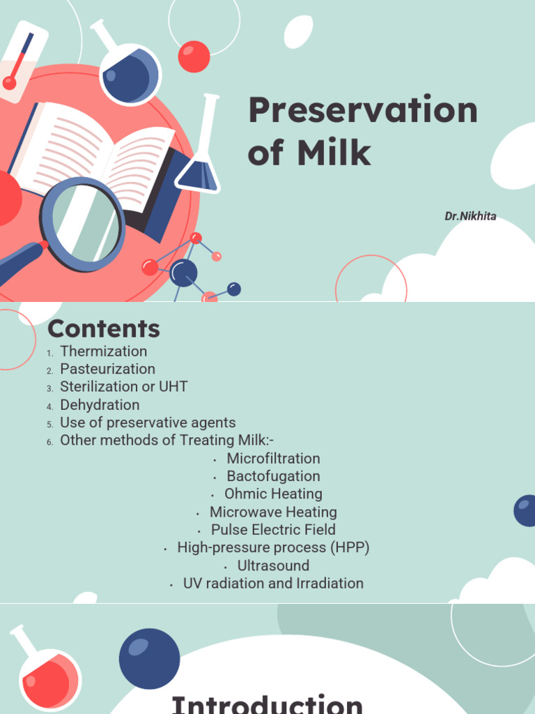 2) Preservation of Milk and Milk Products | PDF | Food Preservation | Milk