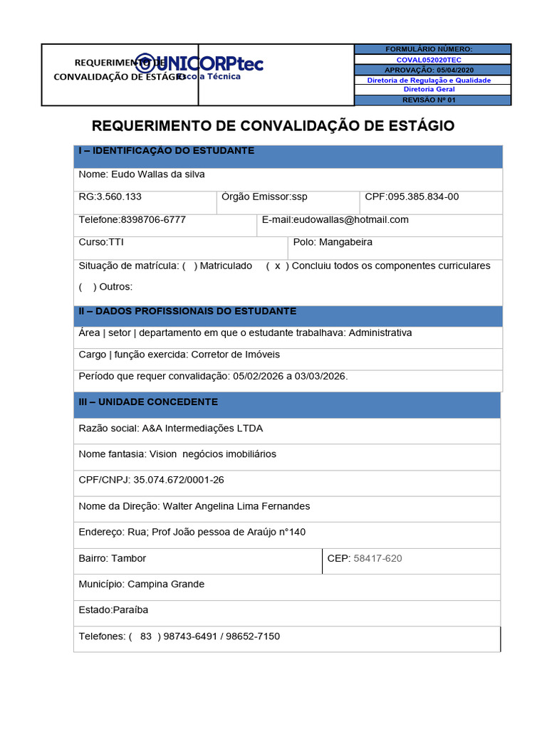 Eudo Wallas - Docx Vision | PDF