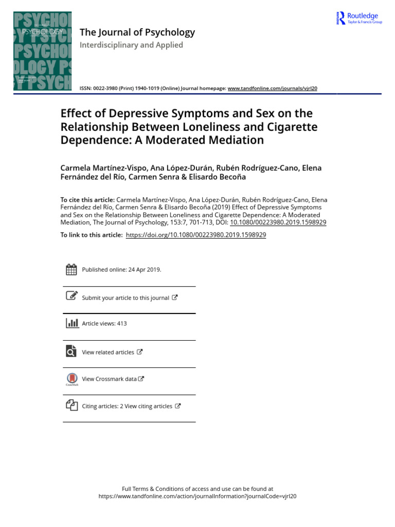 8 - Effect of Depressive Symptoms and Sex On The Relationship Between ...
