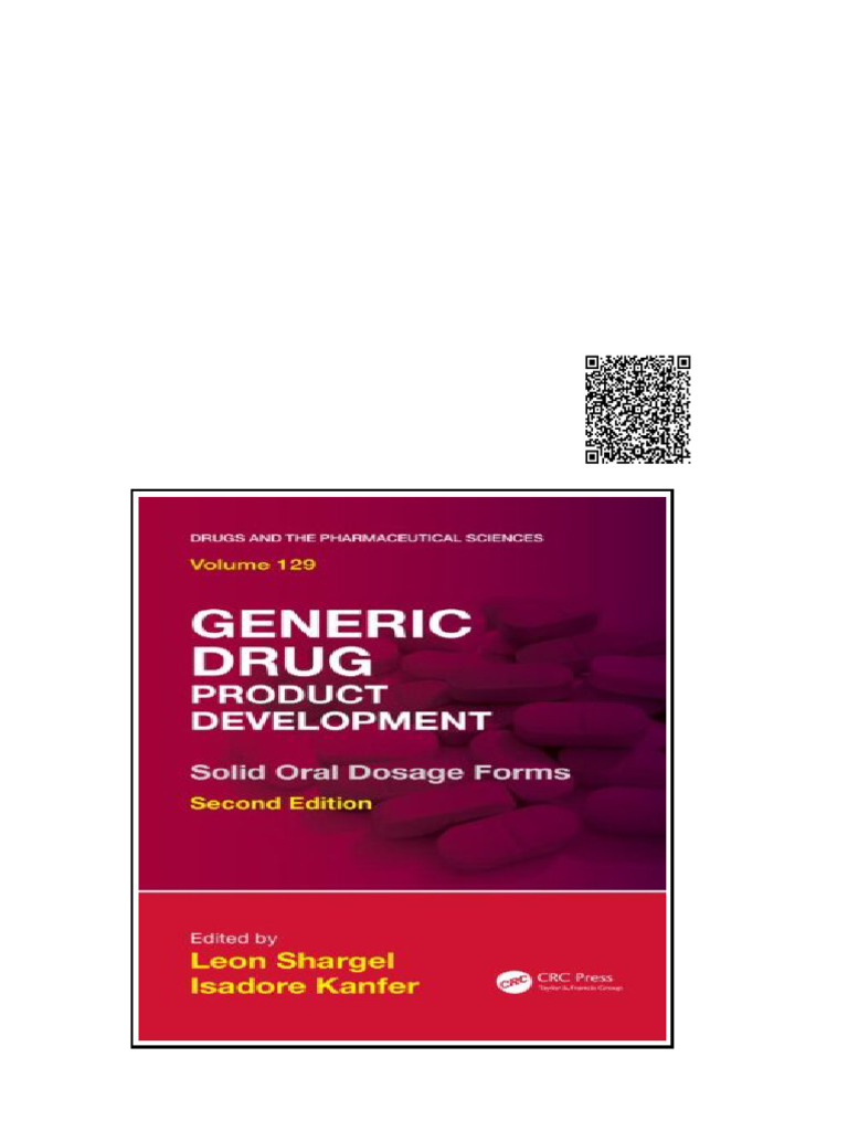 Generic Drug Product Development Solid Oral Dosage Forms Second Edition ...