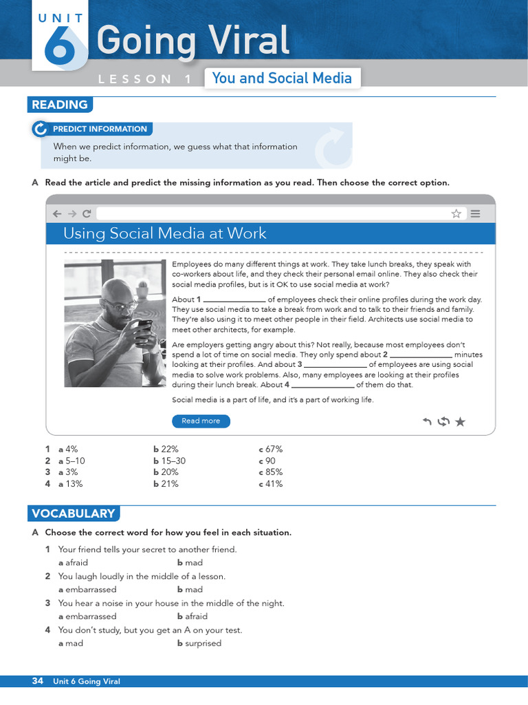 Speak Your Mind Workbook Level 1 Unit 6 PDF | PDF | Laptop | Linguistics
