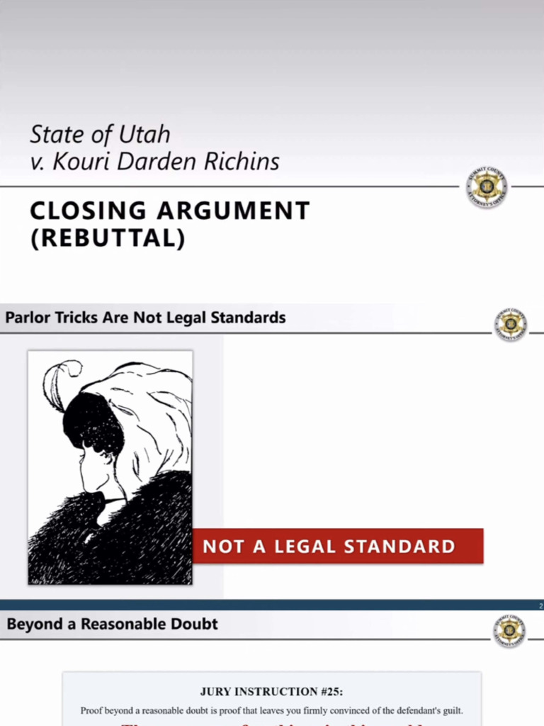 State's REBUTTAL Argument - Kouri Richins | PDF | Pleasure | Forensic ...