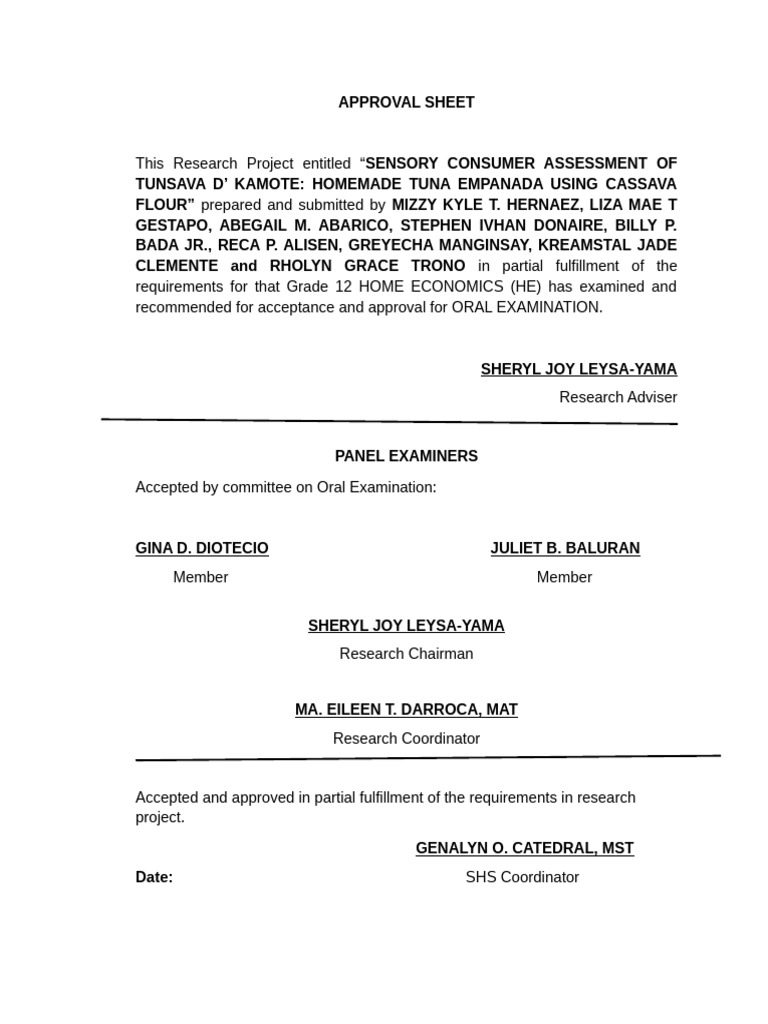 Approval Sheet | PDF