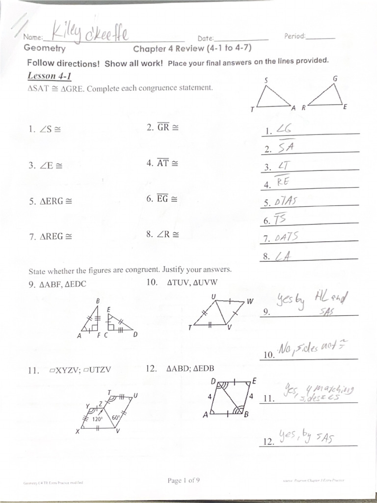 4-Rev Chapter 4 Review Packet... Complete 1-35 All See Attached PDF of ...