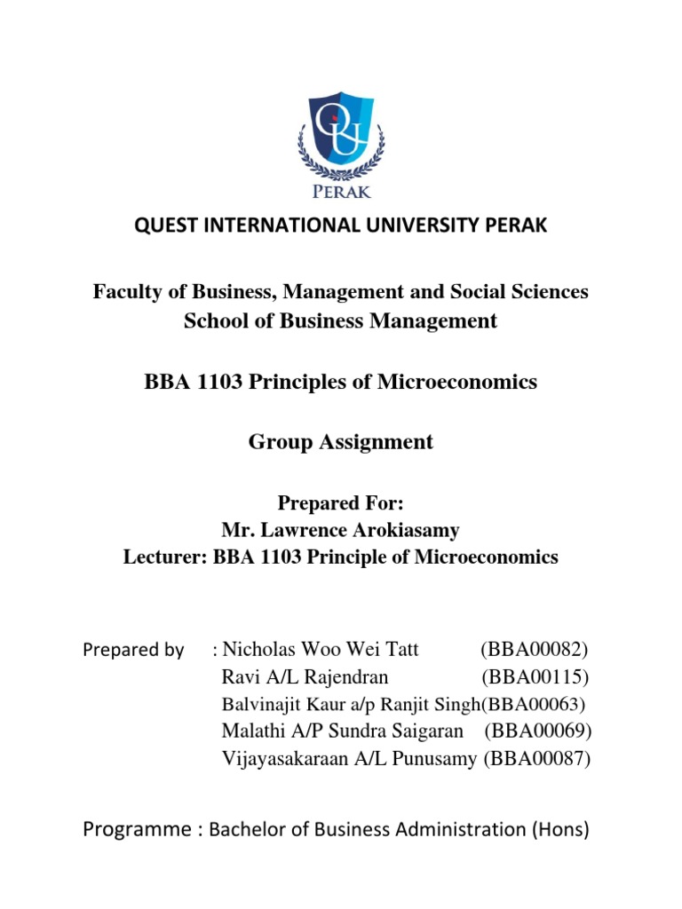 Quest International University Perak Subsidy Market Failure