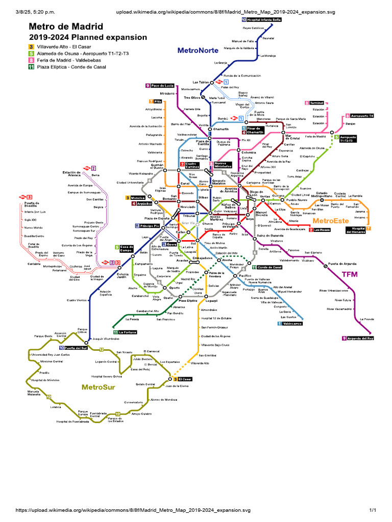 Madrid Metro Map | PDF