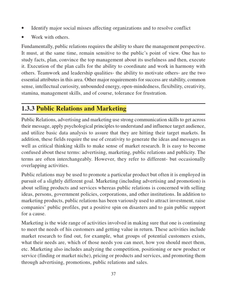 Public Relations Versus Advertisement and Non-PR Issues Like Publicity ...