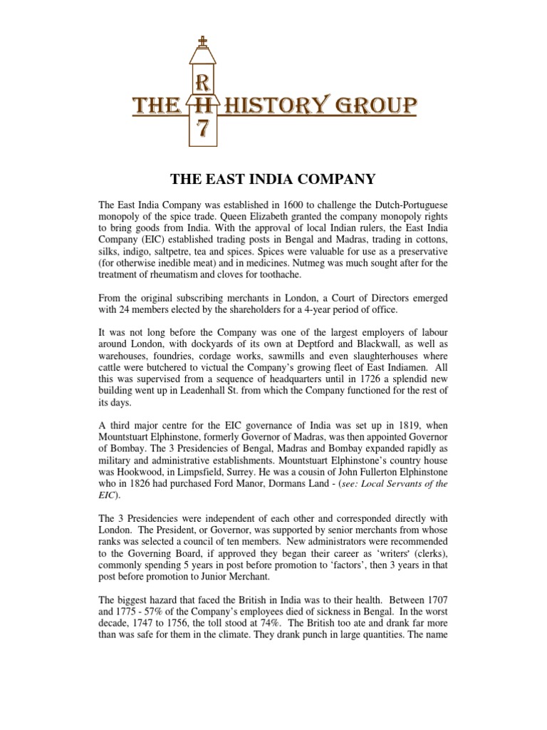 essay on east india company