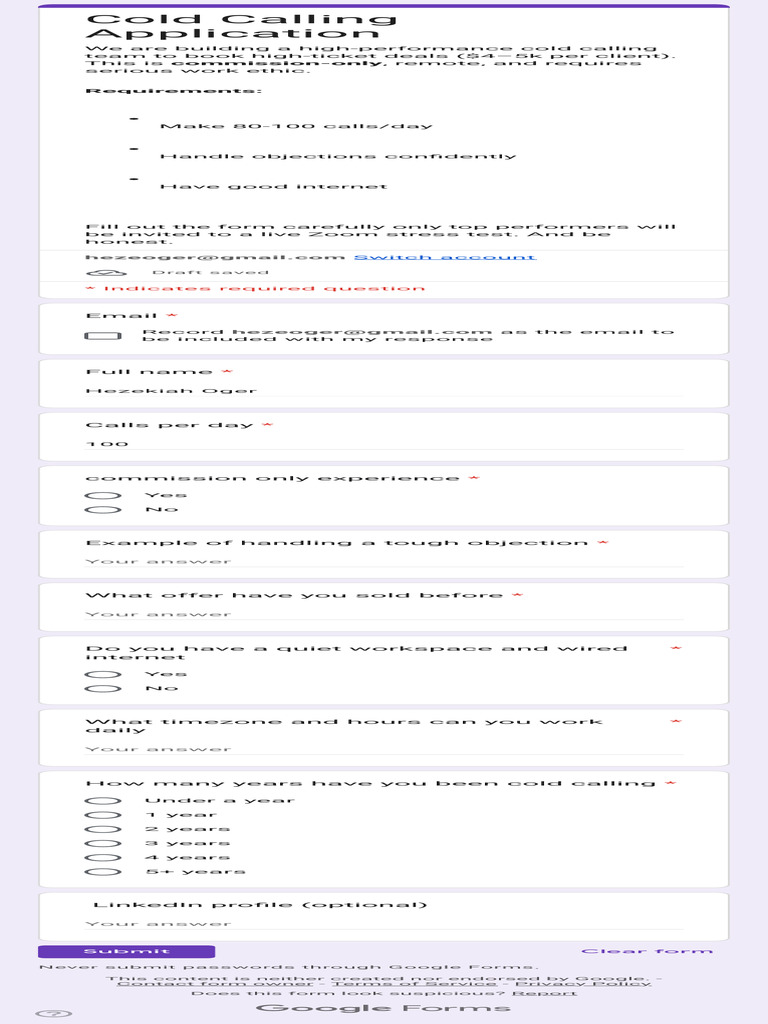 Cold Calling Application | PDF