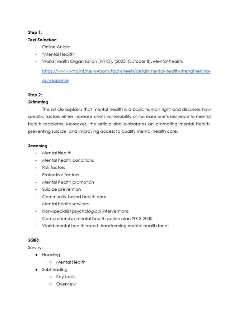 Eapp PT 2.1 | PDF | Mental Health | Reading Comprehension