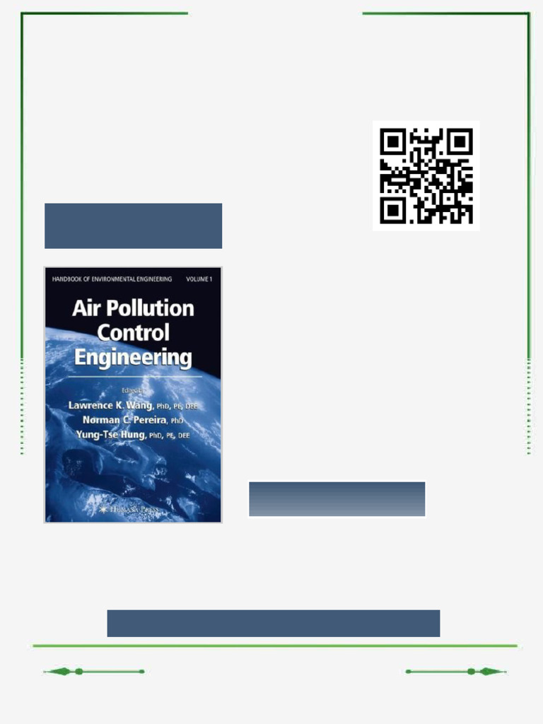HANDBOOK OF ENVIRONMENTAL ENGINEERING Air Pollution Control Engineering ...