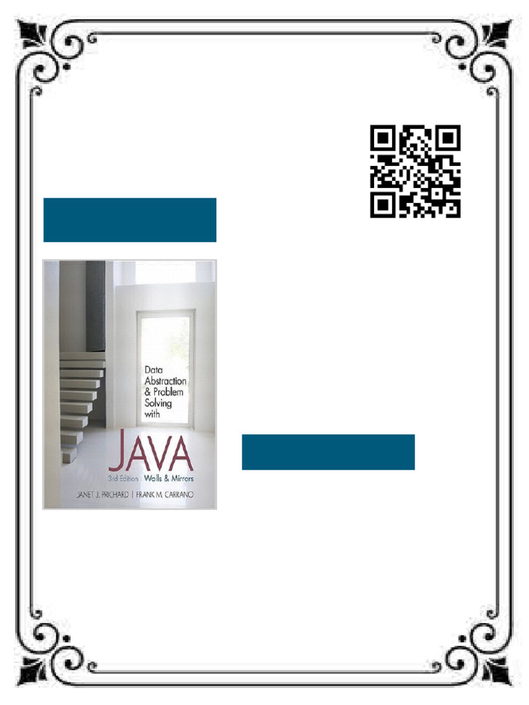 Data Abstraction Problem Solving With Java Walls and Mirrors 3rd Ed ...