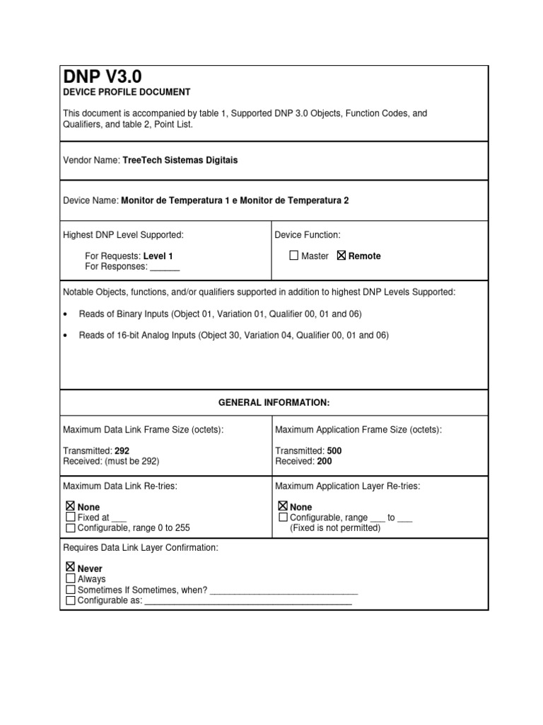 Device Profile TM1 Portugues | PDF | Digital Technology | Computer Science