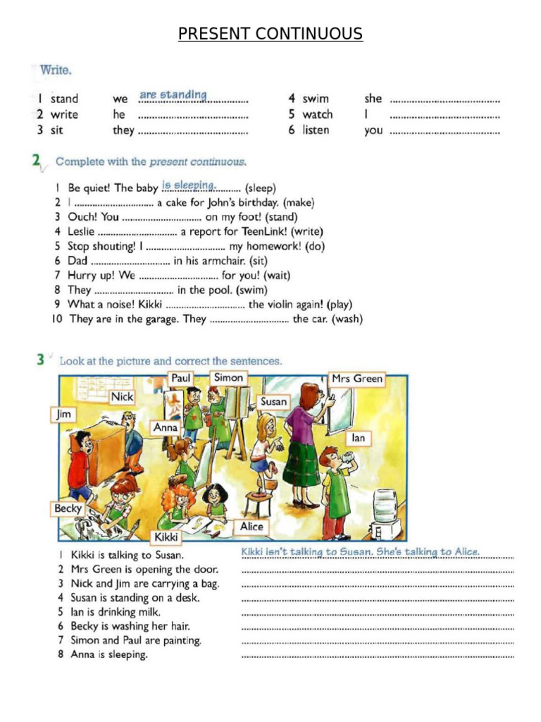 Present Continuous | PDF