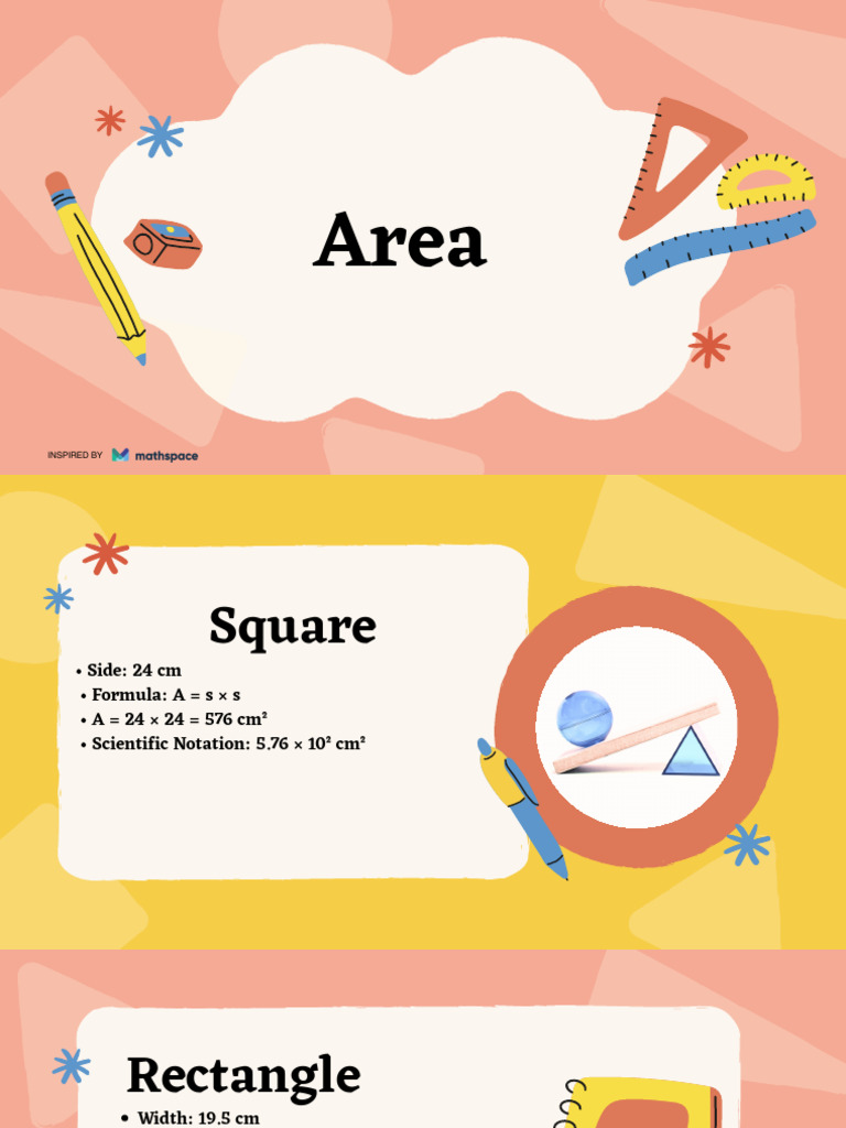 Area and Perimeter of Rectangles Education Presentation in Pink Blue ...