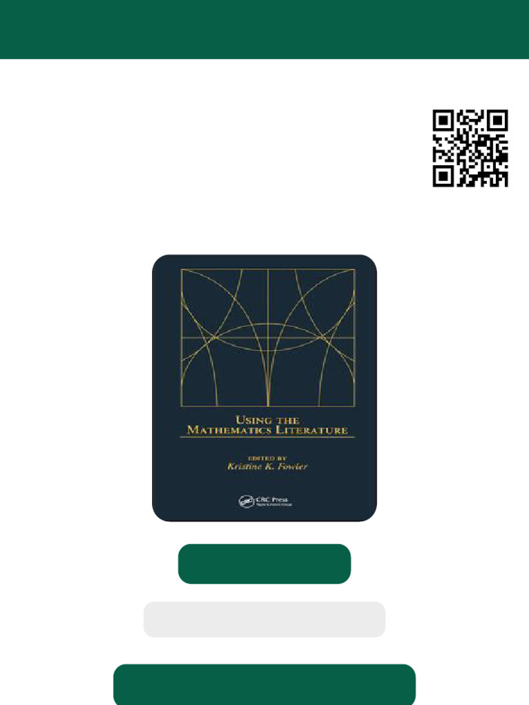 Using The Mathematics Literature 1st Edition Kristine K. Fowler (Editor ...