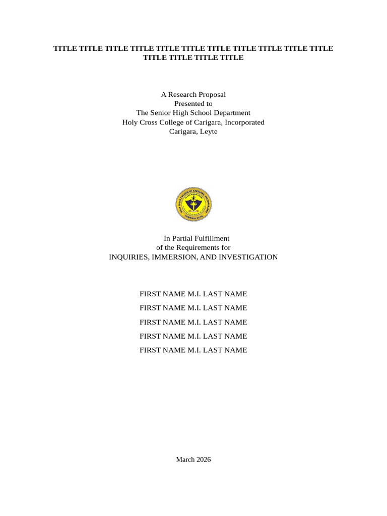 Research Proposal Format | PDF | Methodology | Inquiry