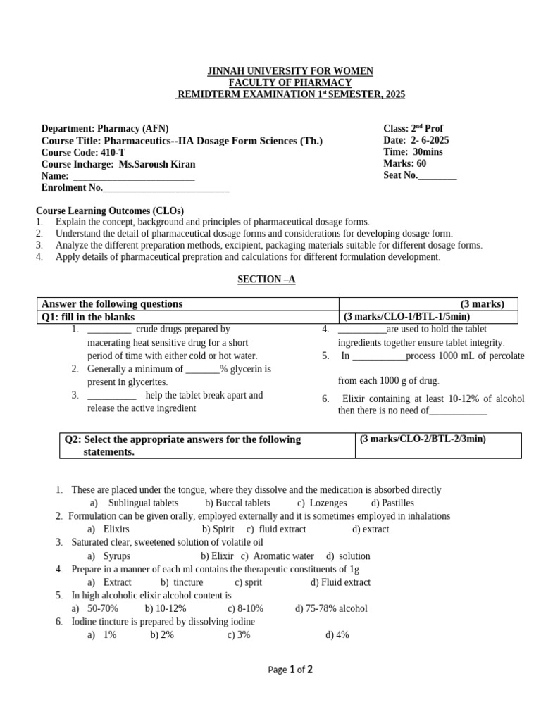 410-T Remidterm AFN 2025 With BTL | PDF | Tablet (Pharmacy ...