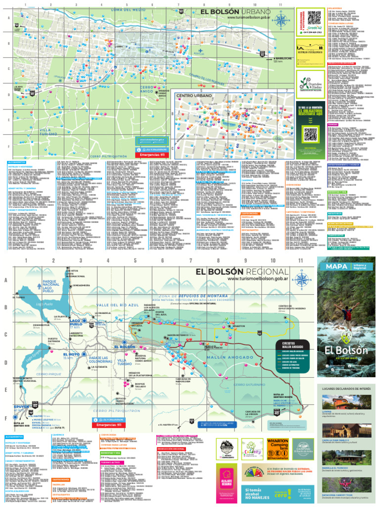 El Bolson Mapa Urbano Regional 2026 Web | PDF