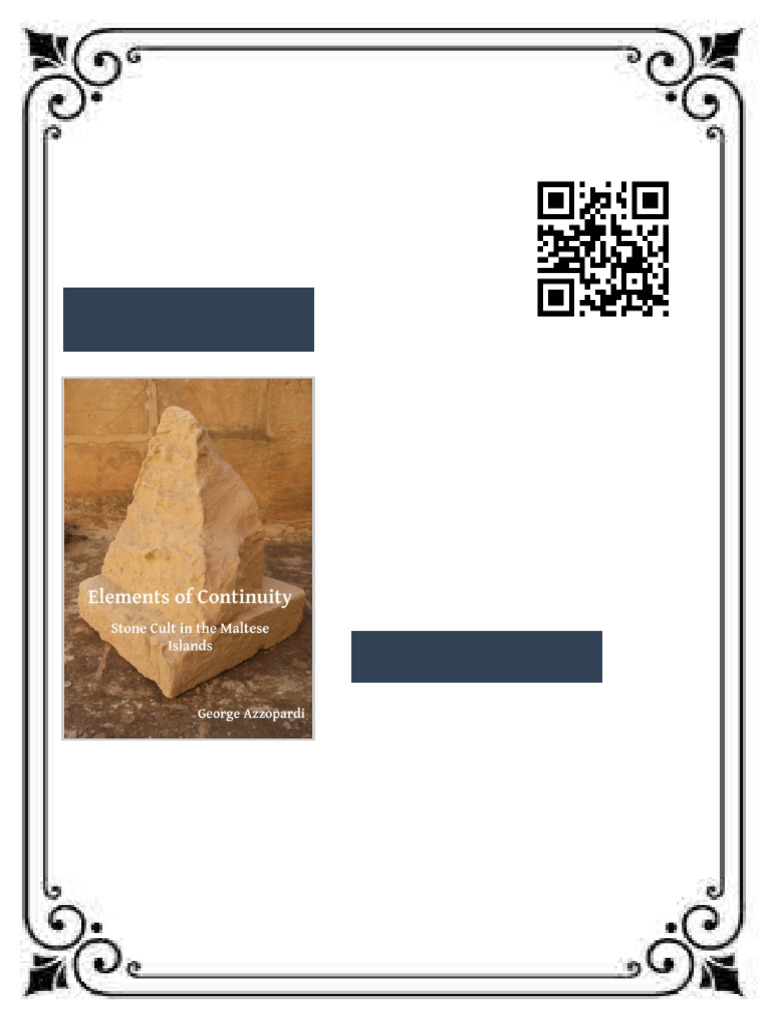 Elements of Continuity Stone Cult in The Maltese Islands 1st Edition ...