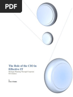 Download Role of the CIO in Effective IT Strategic IT Planning Through Corporate Governance by Ivory SN101358599 doc pdf