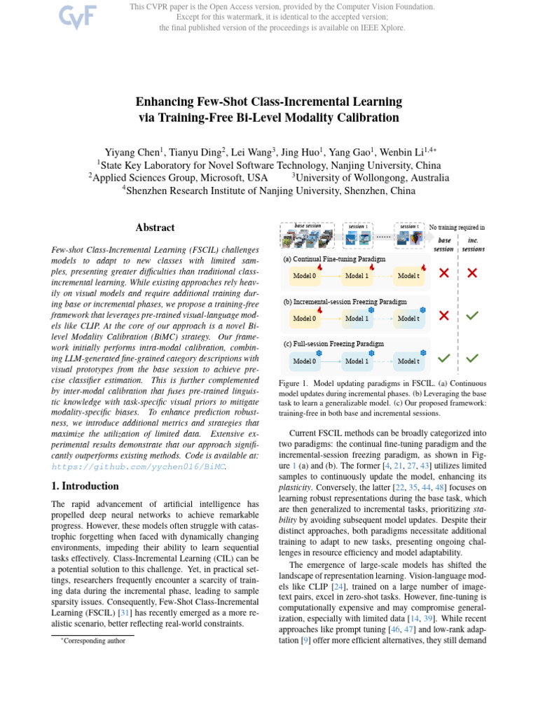 Chen Enhancing Few-Shot Class-Incremental Learning Via Training-Free Bi ...