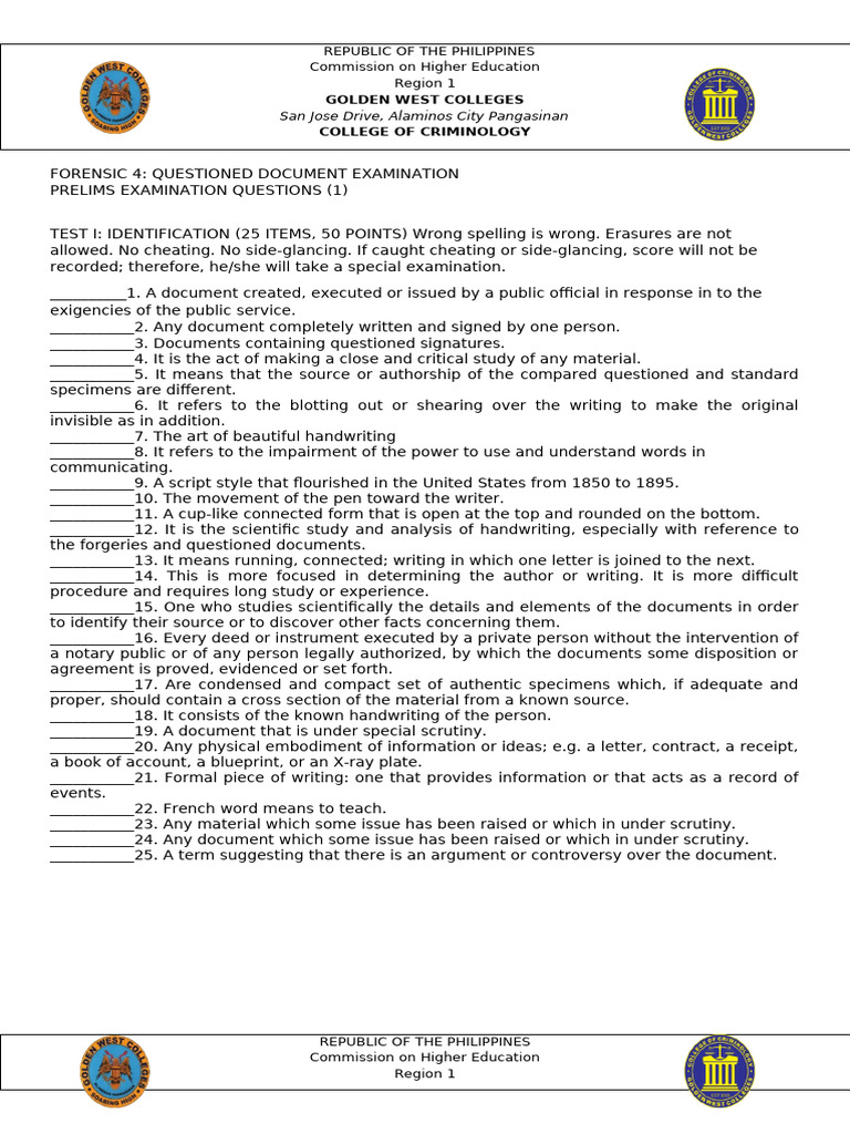 Test Questions | PDF