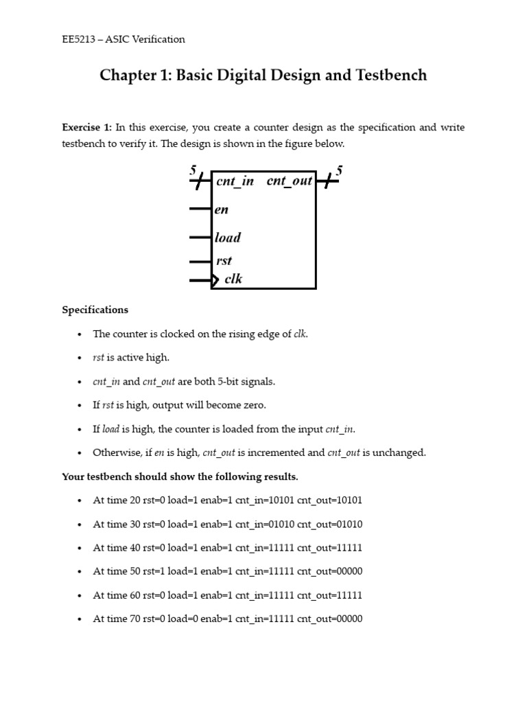 ASIC Exercise1 | PDF