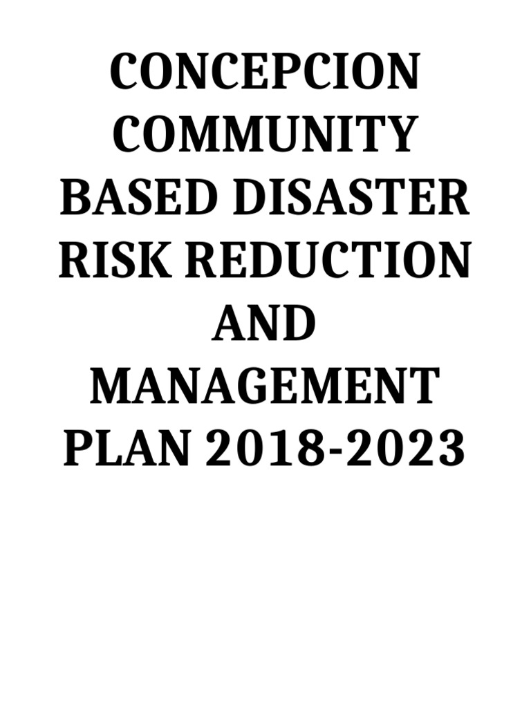 Concepcion Barangay Disaster Risk Reduction Management Plan | PDF ...