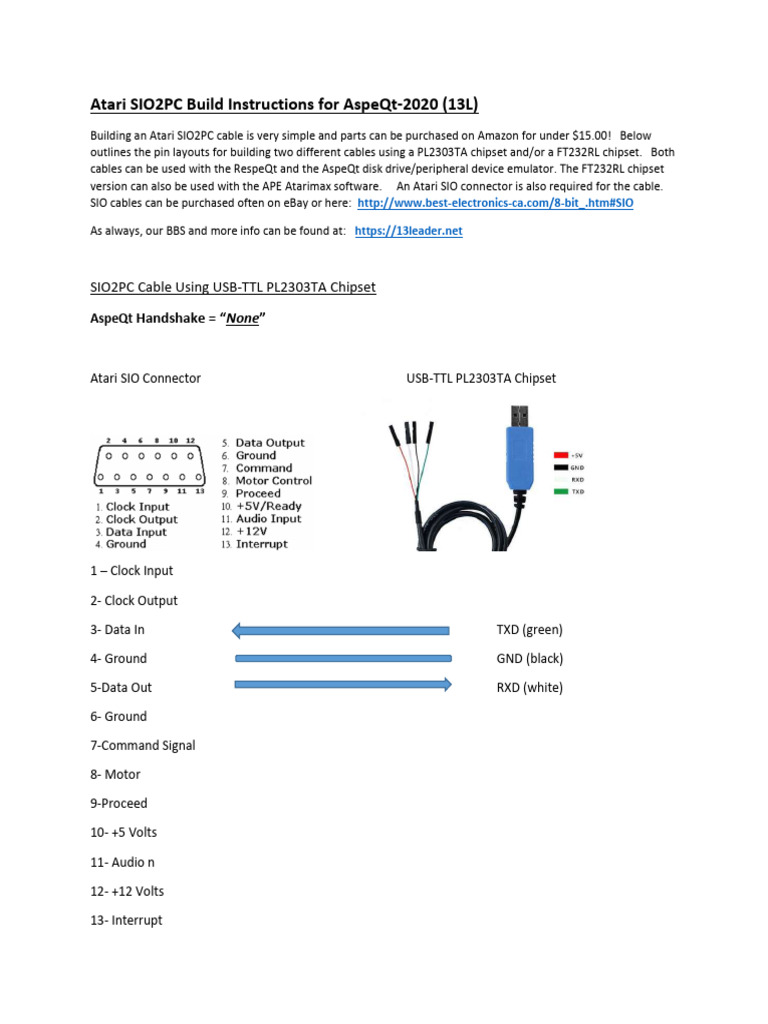 SIO2PC Build Instructions | PDF