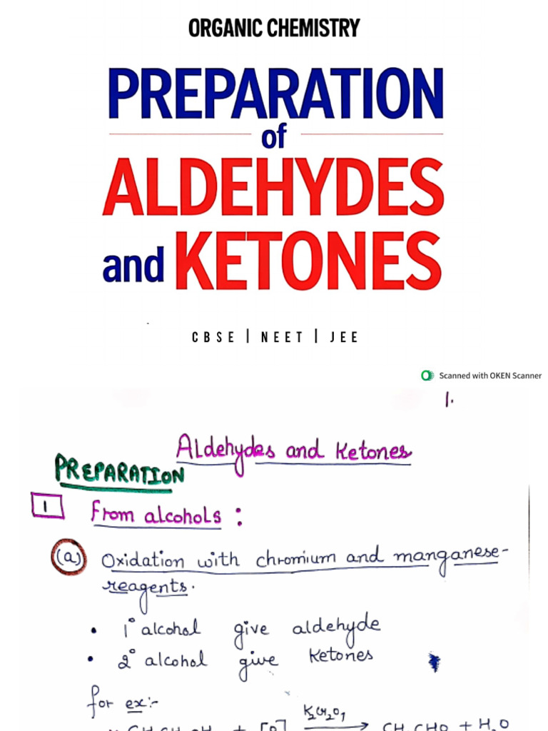 Preparation of Aldehydes & Ketones | PDF