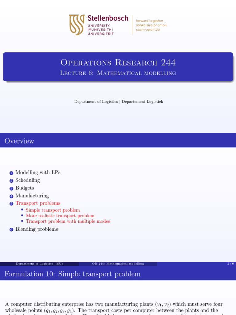 Lecture 06 | PDF | Logistics | Economies