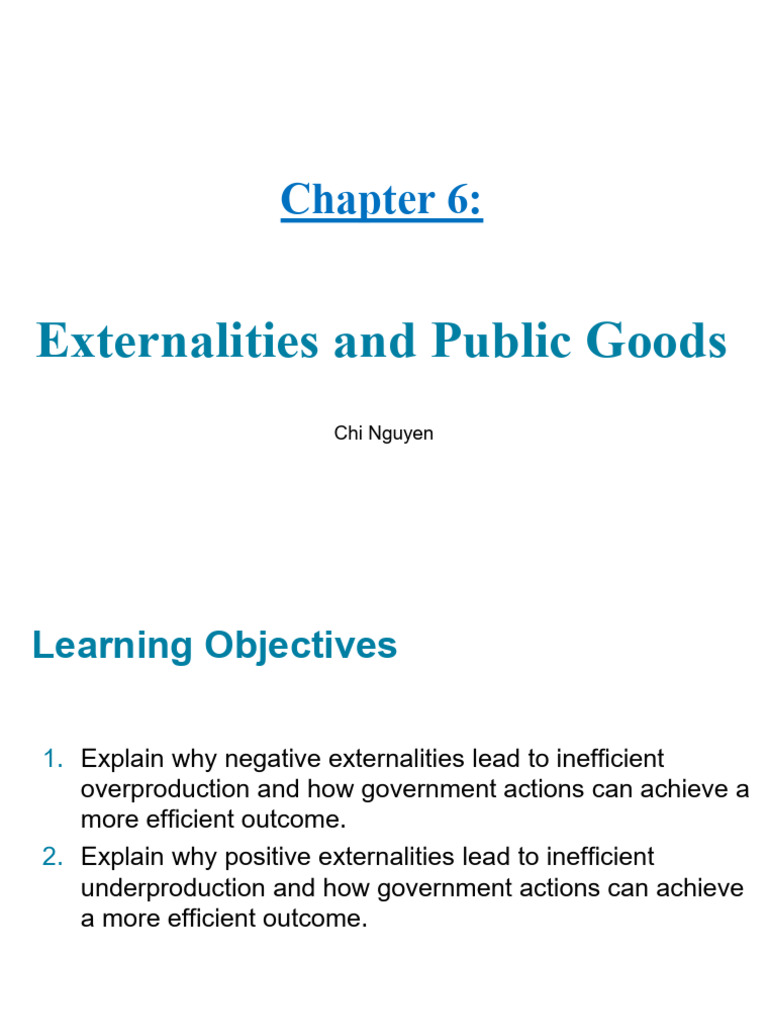 Externalities and Public Goods | PDF | Externality | Emissions Trading