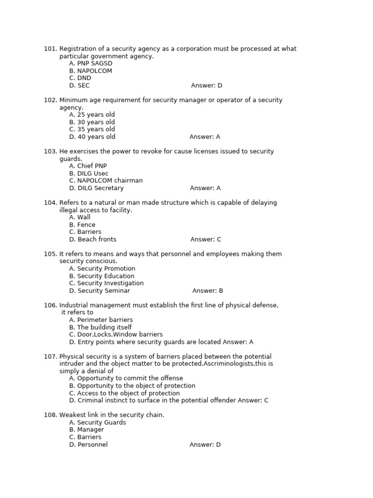 Lea Questions 23 (Ok) | PDF | Classified Information | Classified ...