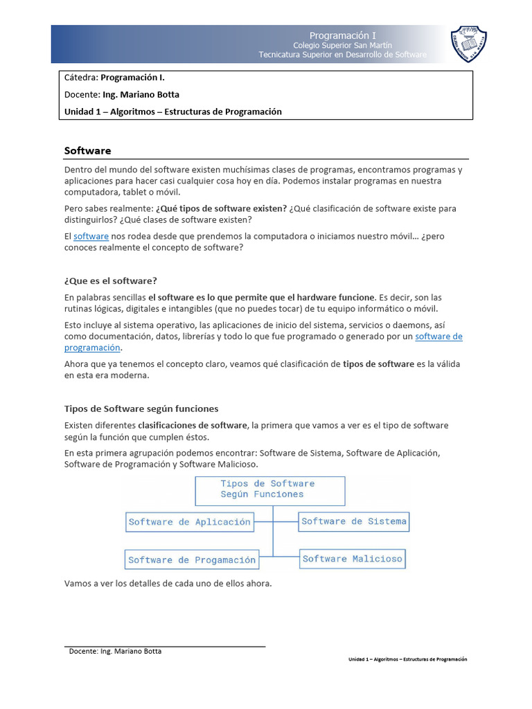 Unidad 1 - Algoritmos - Estructuras de Programacion | PDF | Lenguaje de ...
