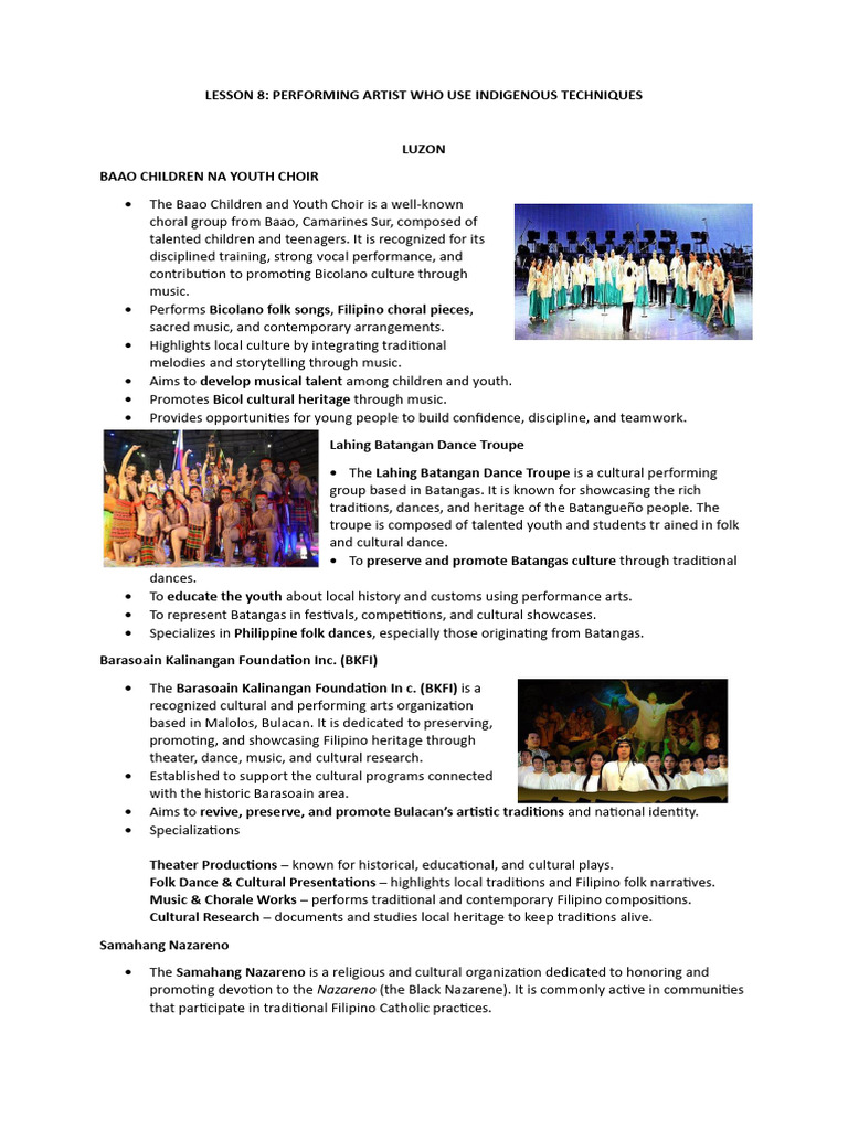 Lesson 8 Cpar 1 - 033535 | PDF | Folk Music | Philippines