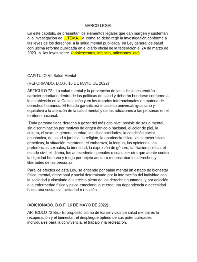 Machote Marco Legal | PDF