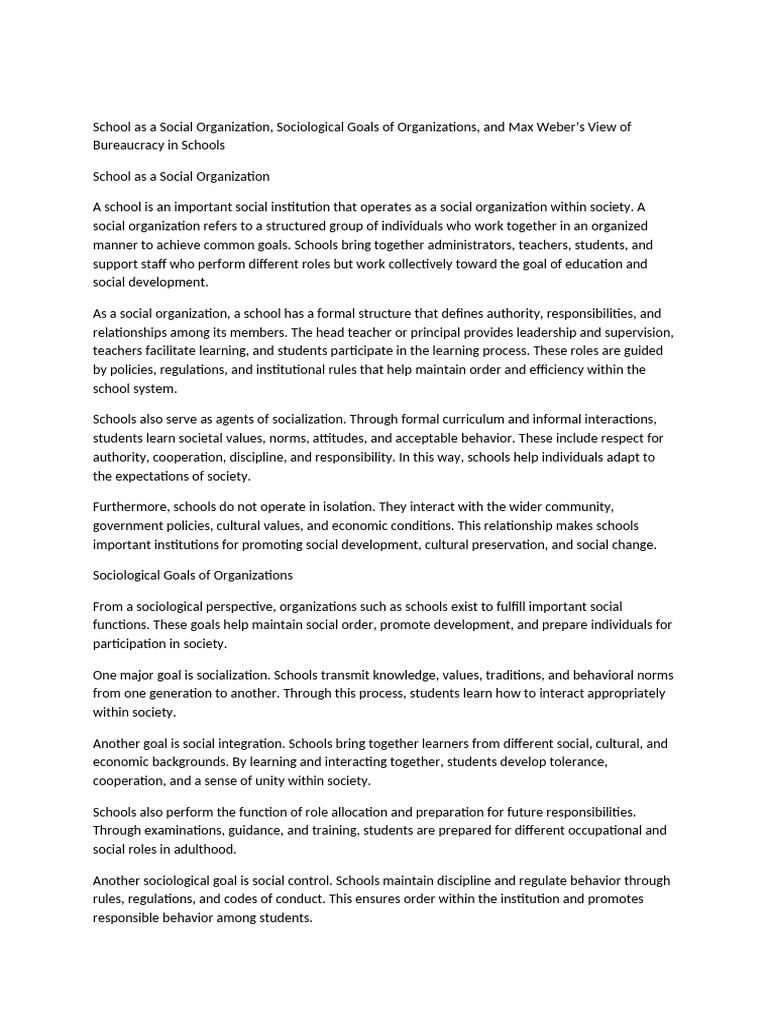 School As Organization | PDF