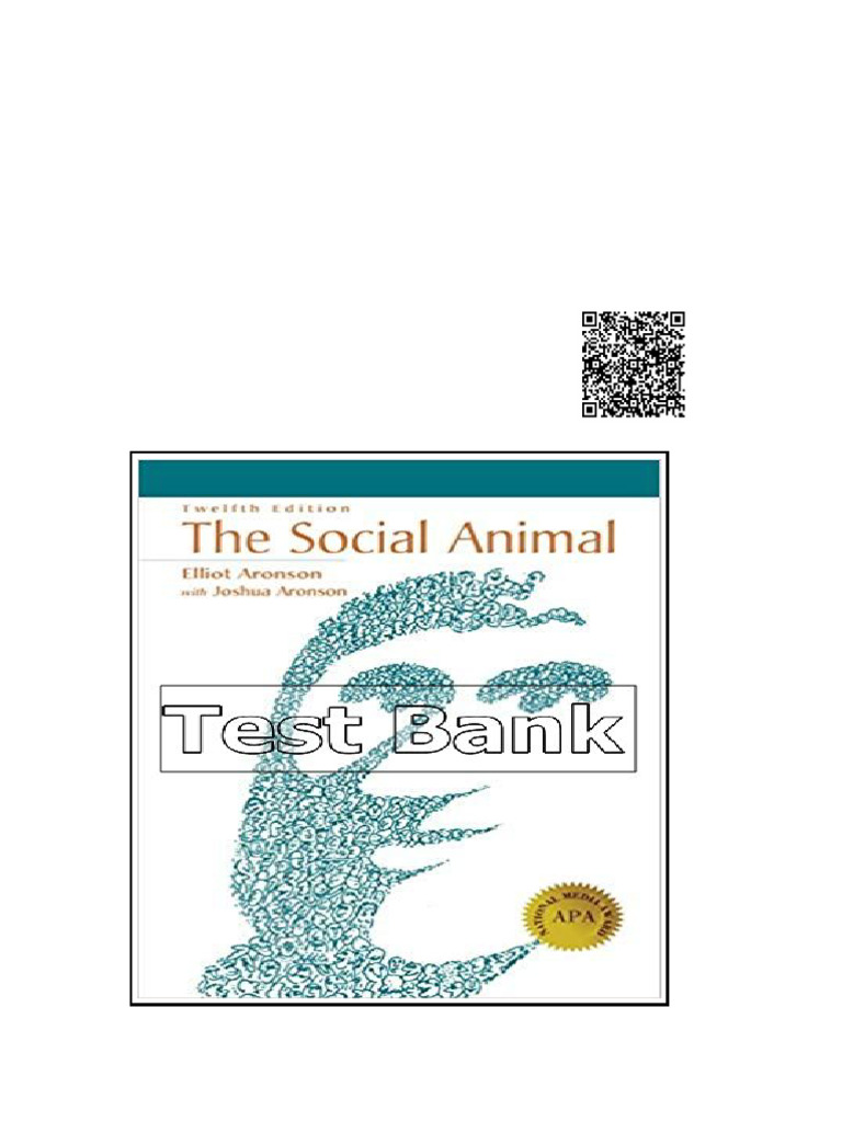 Social Animal 14th Edition Aronson Test Bank | PDF | Aggression | Prophet