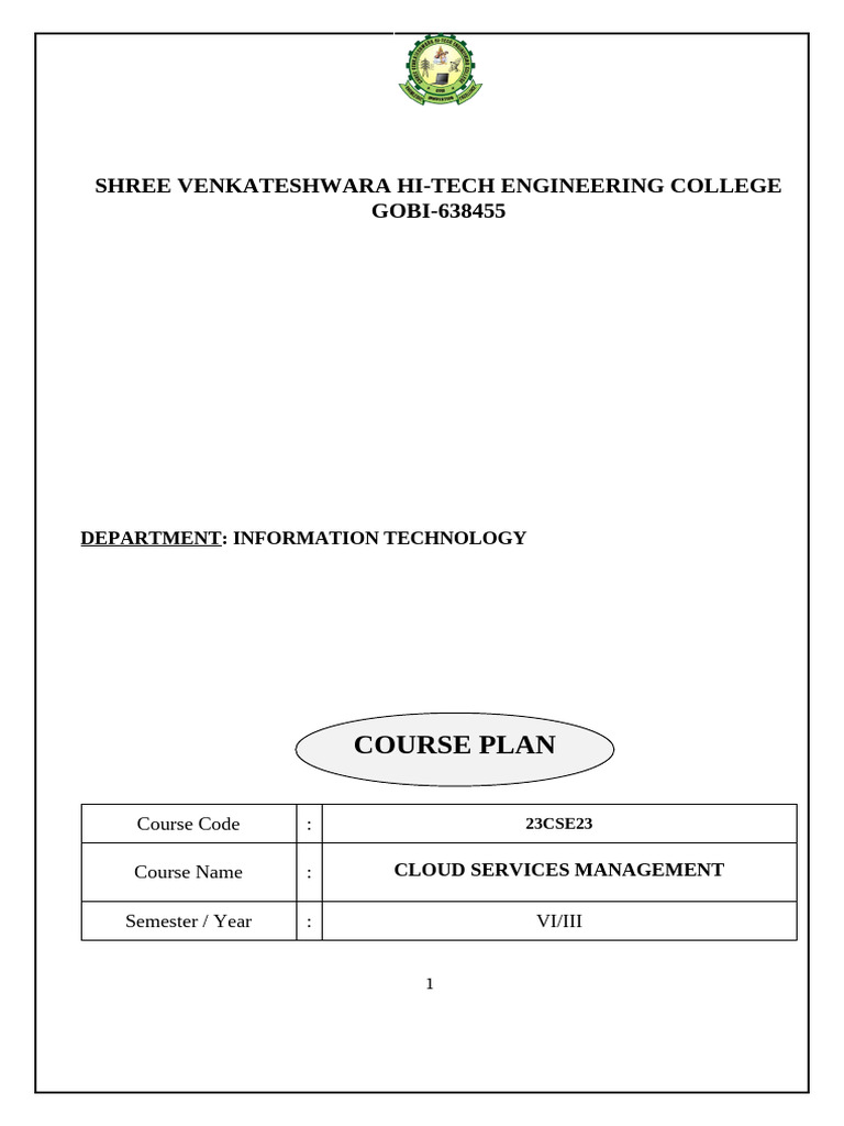 CSM IT | PDF | Engineering | Cloud Computing