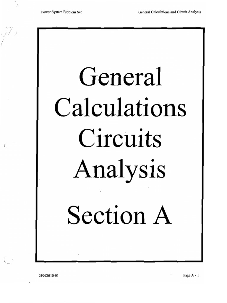 General Calculations For Circuit Analysis | PDF | Ac Power | Power Inverter