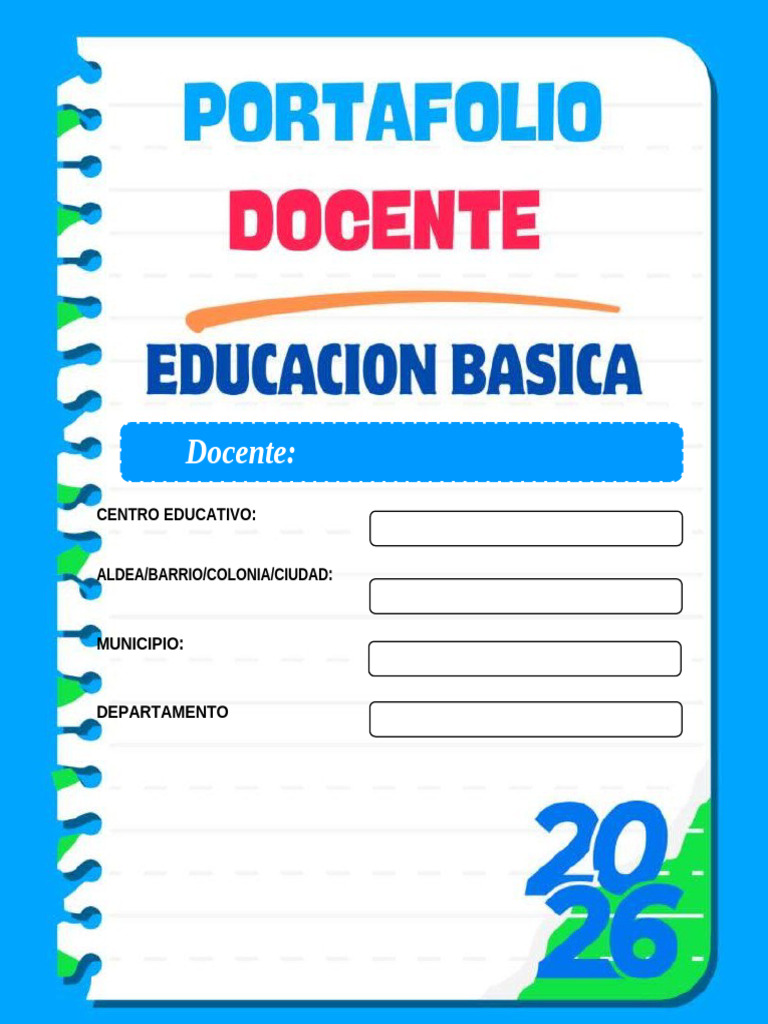 Portafolio Docente I y II Ciclo 2026 | PDF | Pedagogía | Enseñando