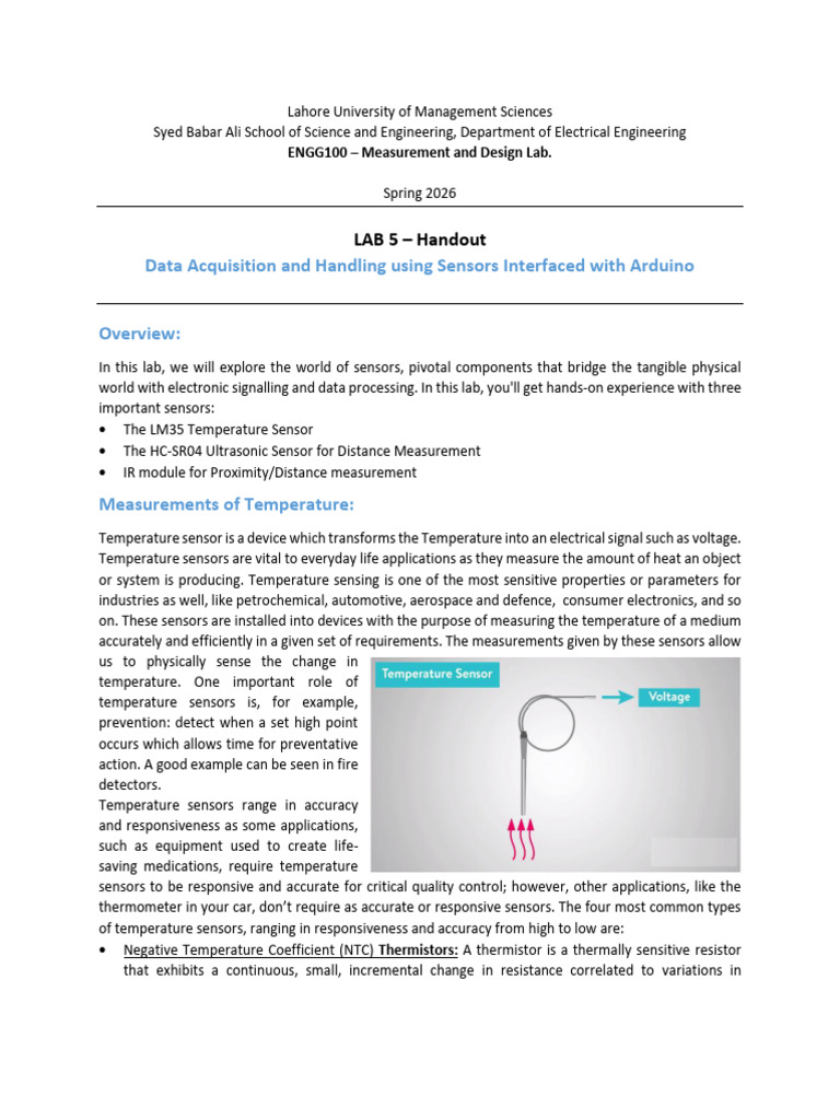Lab05 - Manual | PDF | Sensor | Arduino