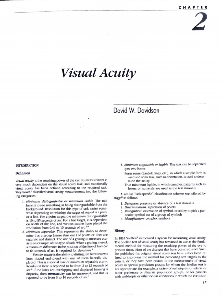 Visual Acuity Amos | PDF | Visual Acuity | Senses