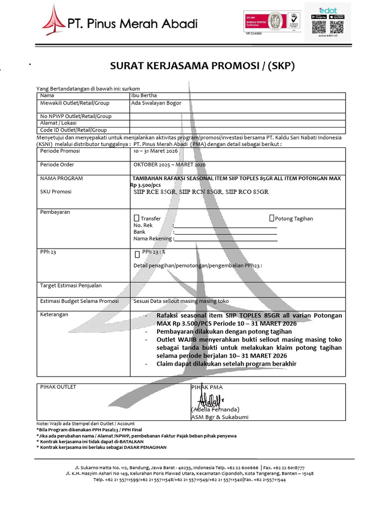 SKP Ada Bogor Grup Rafaksi Siip 85gr | PDF