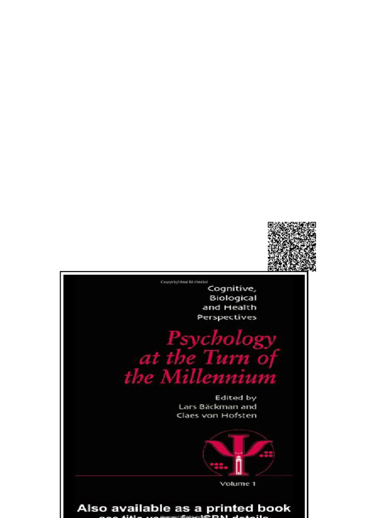 (Ebook) Psychology at the Turn of the Millennium, Cognitive, Biological ...