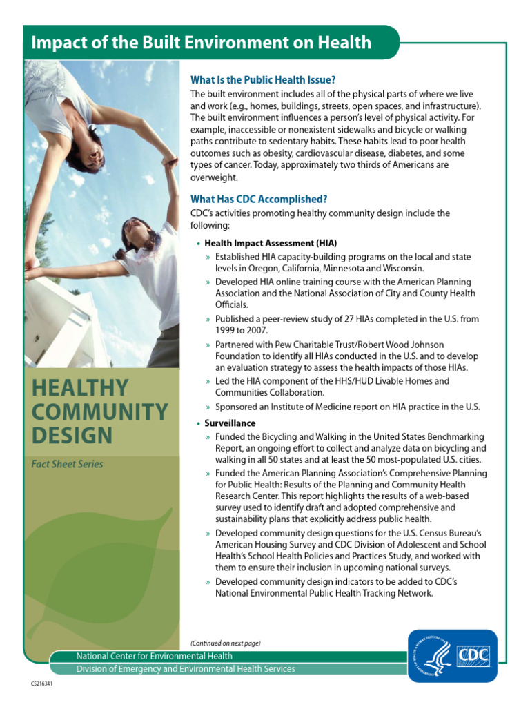 Impact of the Built Environment on Health | PDF